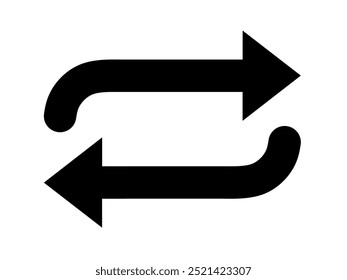 convert icon vector on white background. transfer icon. circulation icon