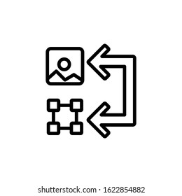 convert image to vector icon design line style. Perfect for application, web, logo and presentation template
