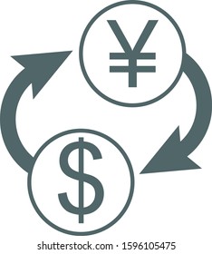Convert money icon. Vector illustration
