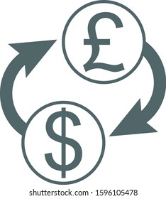 Convert money icon. Vector illustration