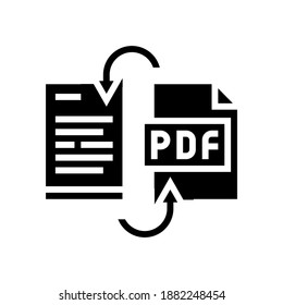 Konvertieren Sie die pdf-Datei in den Vektor für das Symbol für das Symbol auf Wortpolster. Konvertieren Sie die pdf-Datei in ein Wortpolster. isoliertes Kontursymbol