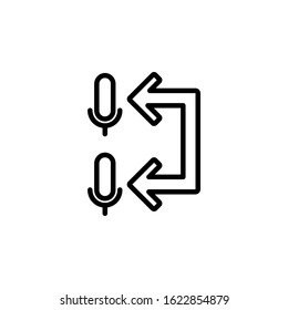 convert sound to sound icon design line style. Perfect for application, web, logo and presentation template