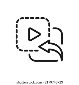 Convert video icon design isolated on white background. Vector illustration