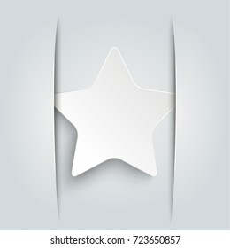 Convert white paper staron the grey background. Eps 10 vector file.