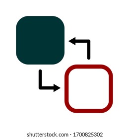 Convertation color icon. translate sign design