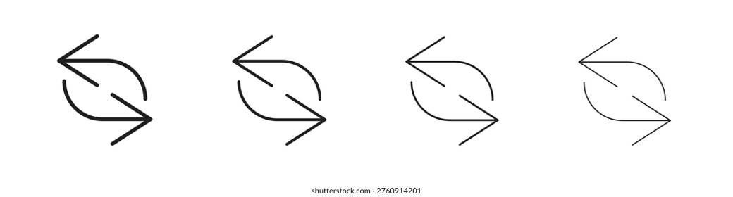 Converter icon line icon. linear style vector symbols collection on white background