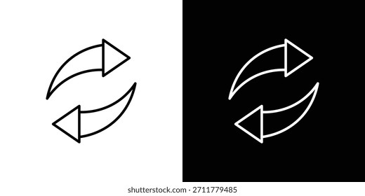 Esquema del icono del convertidor. Vector aislado pictograma para el Web