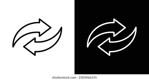 Converter thin line vector icon set.