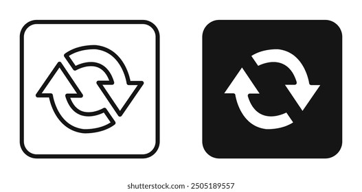 Converter vector icon in black and blue colors