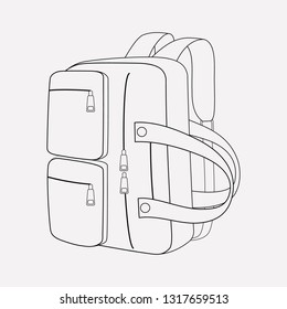 Convertible bag icon line element. Vector illustration of convertible bag icon line isolated on clean background for your web mobile app logo design.