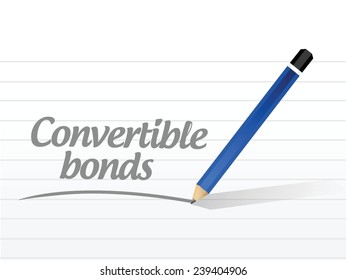convertible bonds message illustration design over a white background