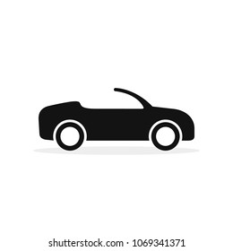 Convertible Cabriolet Car icon, vector symbol flat graphic vehicle automobile illustration on white background.