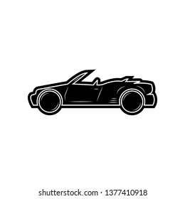 Convertible car icon. Element of Cars for mobile concept and web apps icon. Glyph, flat icon for website design and development, app development