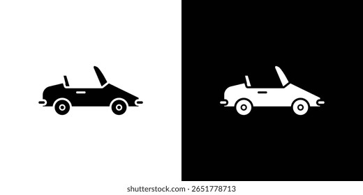 Convertible car icon of a flat style vector