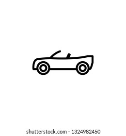 convertible car icon in line style icon stock of transportation vehicles. coloring picture for children game.