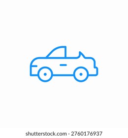convertible car icon sign vector