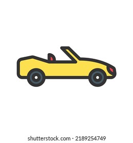 Convertible Car icon vector image. Can also be used for Vehicles. Suitable for mobile apps, web apps and print media.