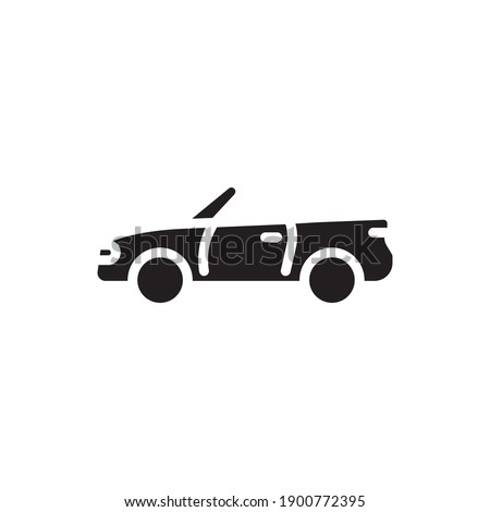convertible car icon in vector. Logotype