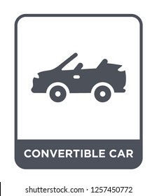 convertible car icon vector on white background, convertible car trendy filled icons from Mechanicons collection, convertible car simple element illustration