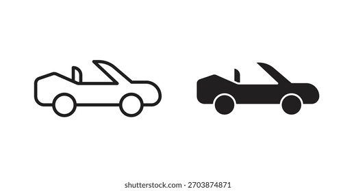 Convertible car icon for web design, mobile apps