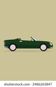 Coche descapotable con un fondo claro