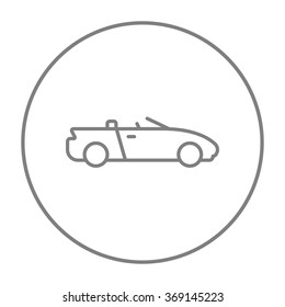 Convertible car line icon.