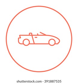 Convertible car line icon.