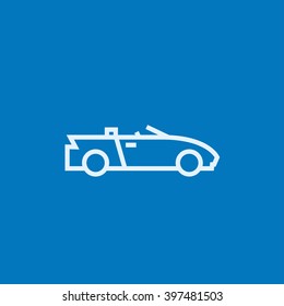 Convertible car line icon.