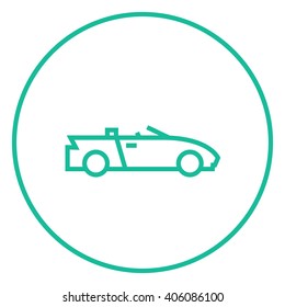 Convertible car line icon.