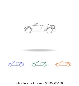 Convertible car line icon. Types of cars Elements in multi colored icons for mobile concept and web apps. Thin line icon for website design and development, app development on white background