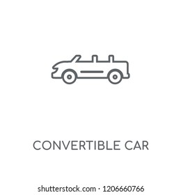 Convertible Car linear icon. Convertible Car concept stroke symbol design. Thin graphic elements vector illustration, outline pattern on a white background, eps 10.