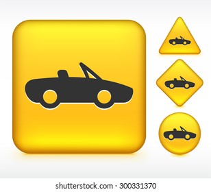 Convertible Car on Yellow Multi Shape Buttons