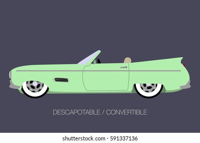 convertible car, side view of car, automobile, motor vehicle