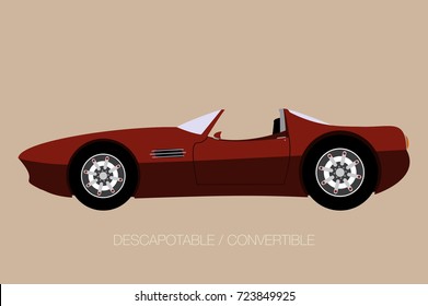 convertible car vector