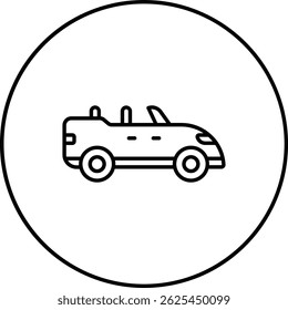 Convertible Car vector icon. Can be used for printing, mobile and web applications.