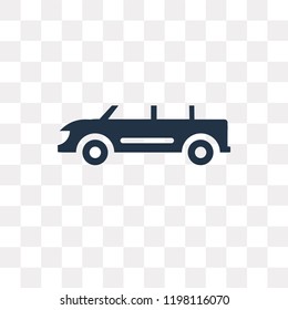 Convertible Car vector icon isolated on transparent background, Convertible Car transparency concept can be used web and mobile