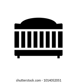 convertible crib glyph icon