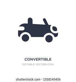 convertible icon on white background. Simple element illustration from Transportation concept. convertible icon symbol design.