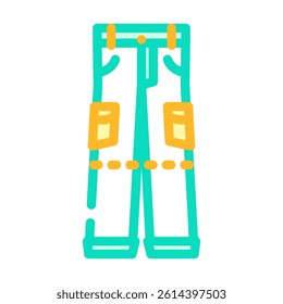 convertible pants ultralight hiking color icon vector. convertible pants ultralight hiking sign. isolated symbol illustration