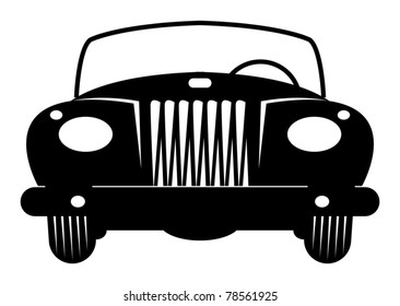 Convertible Retro  Car, vector illustration