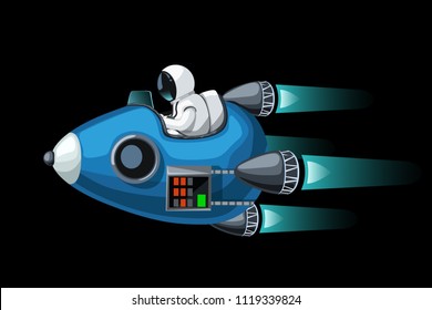 convertible spaceship on black