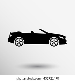 Convertible Sports Car icon vector symbol graphic vehicle automobile illustration on white background