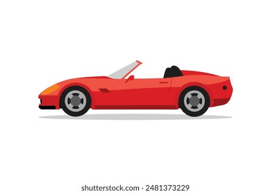 A convertible sports car vector art illustration