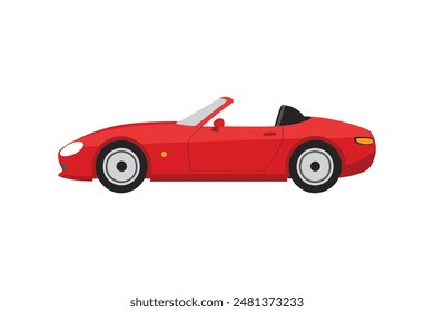 A convertible sports car vector art illustration