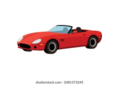 A convertible sports car vector art illustration