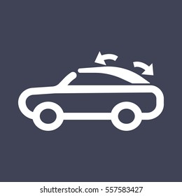 convertible top down icon