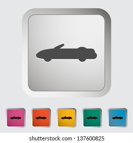 Convertible top down. Single icon. Vector illustration.