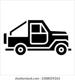 Convertible Top Icon Element For Design