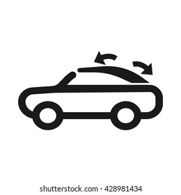 Convertible top icon Vector Illustration on the white background.