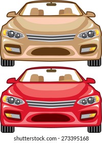 Convertible vehicle front vector 